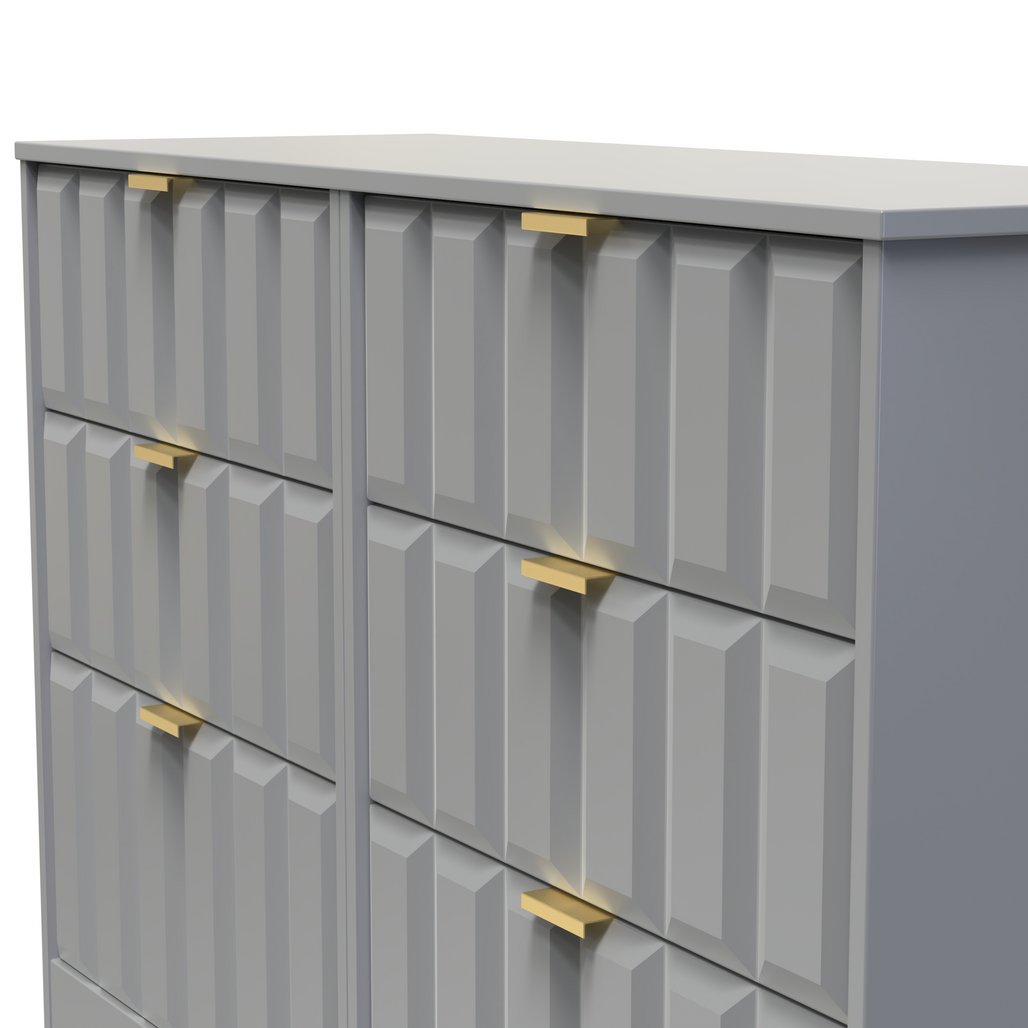 New York 6 Drawer Midi Chest with Gold Handles