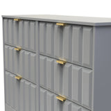 New York 6 Drawer Midi Chest with Gold Handles