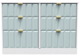 New York 6 Drawer Midi Chest with Gold Handles