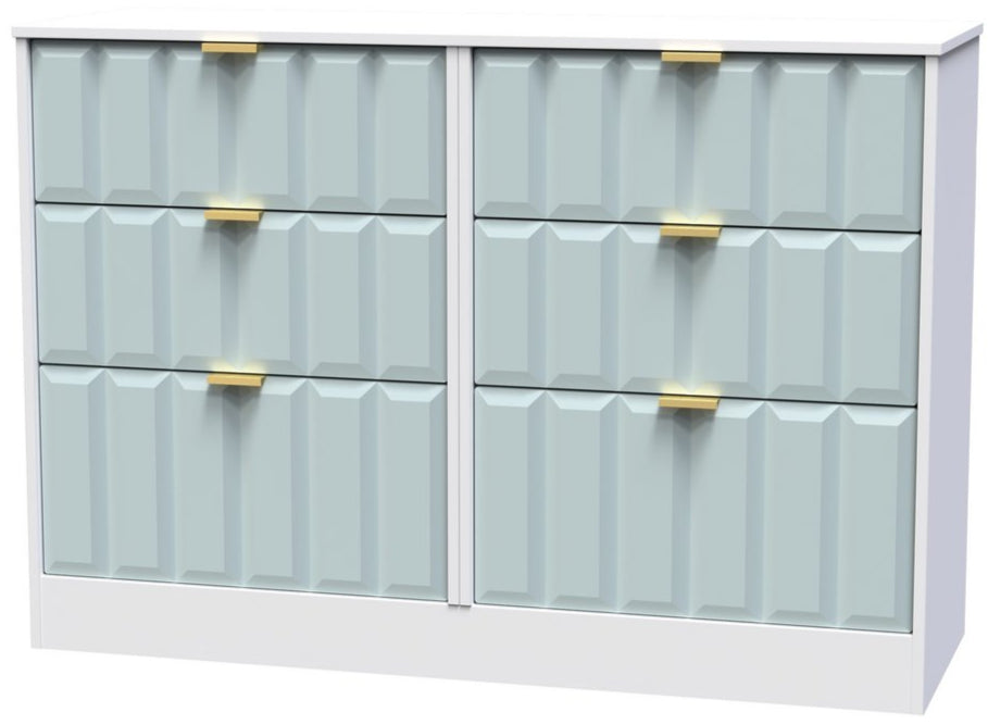 New York 6 Drawer Midi Chest with Gold Handles