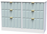 New York 6 Drawer Midi Chest with Gold Handles