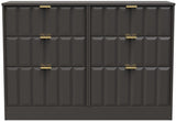 New York 6 Drawer Midi Chest with Gold Handles