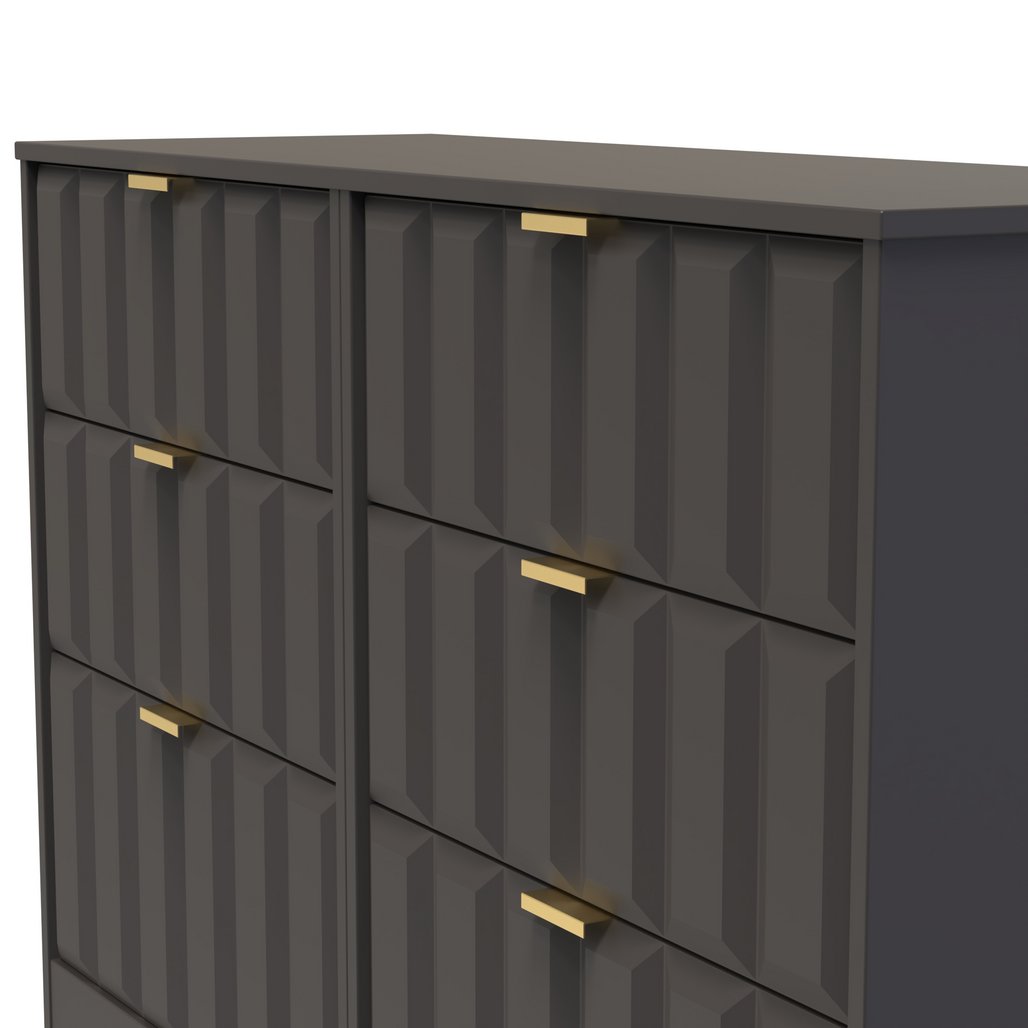 New York 6 Drawer Midi Chest with Gold Handles