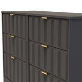 New York 6 Drawer Midi Chest with Gold Handles