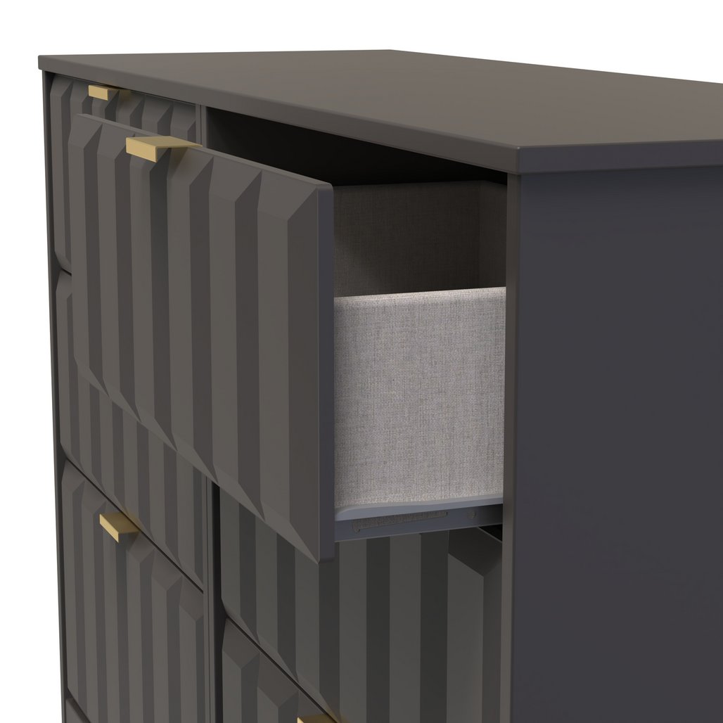 New York 6 Drawer Midi Chest with Gold Handles