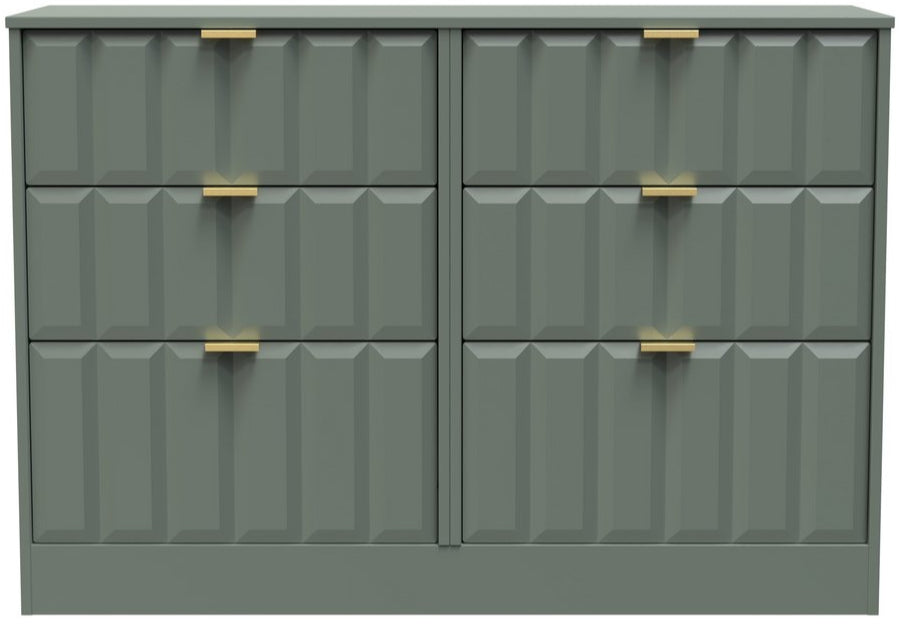 New York 6 Drawer Midi Chest with Gold Handles