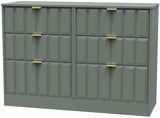 New York 6 Drawer Midi Chest with Gold Handles