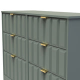 New York 6 Drawer Midi Chest with Gold Handles
