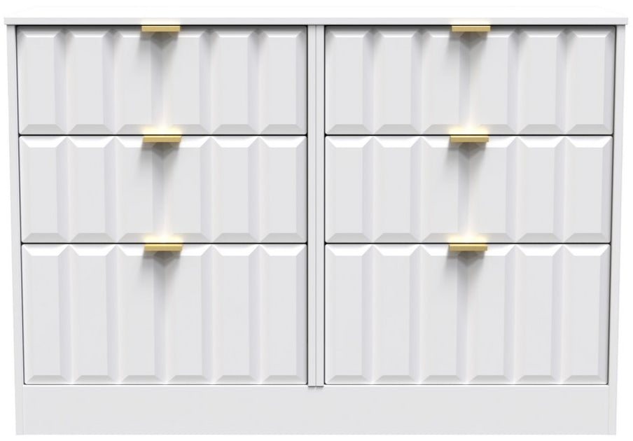 New York 6 Drawer Midi Chest with Gold Handles