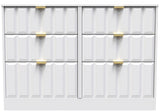 New York 6 Drawer Midi Chest with Gold Handles