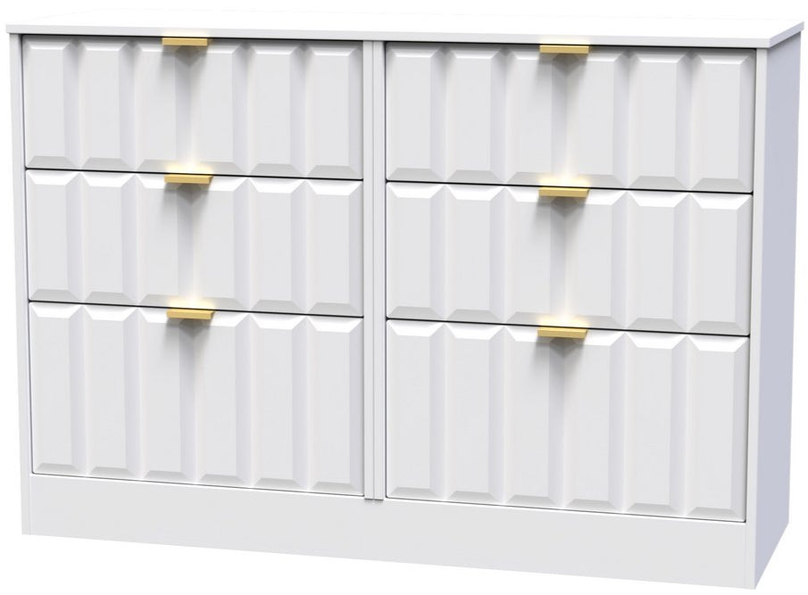 New York 6 Drawer Midi Chest with Gold Handles