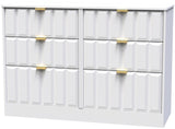 New York 6 Drawer Midi Chest with Gold Handles