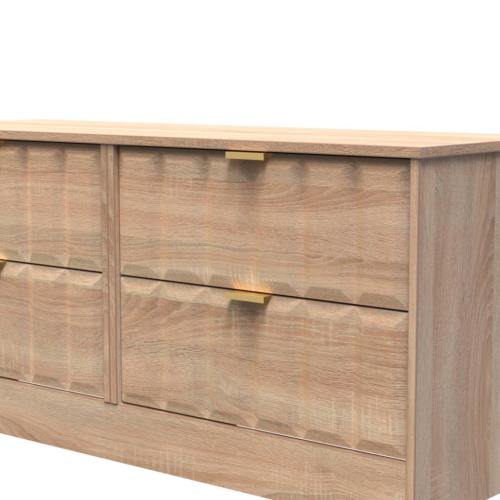 New York 4 Drawer Bed Box with Gold Handles