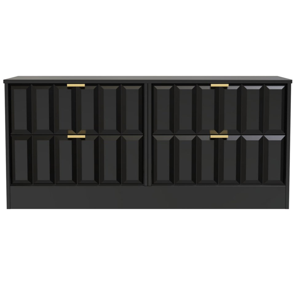 New York 4 Drawer Bed Box with Gold Handles
