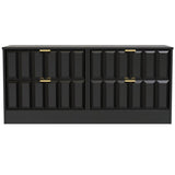 New York 4 Drawer Bed Box with Gold Handles