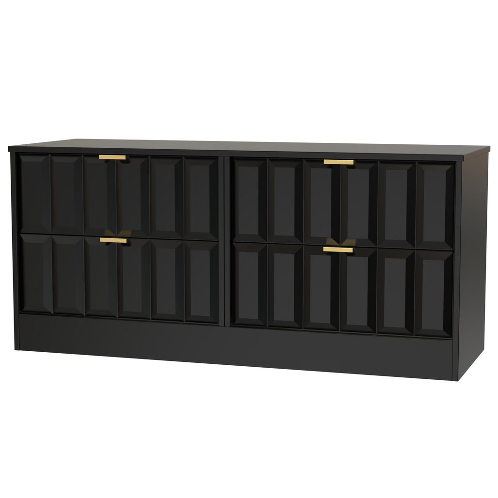 New York 4 Drawer Bed Box with Gold Handles