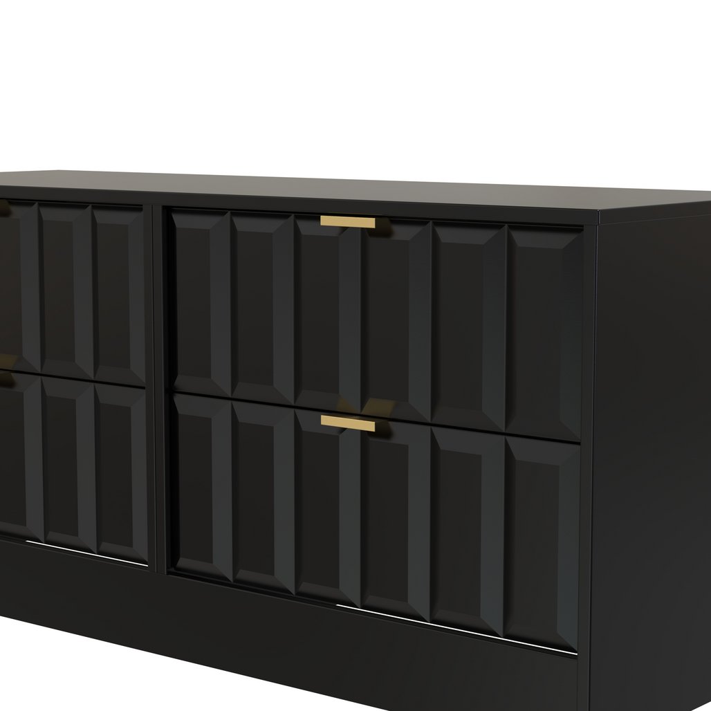 New York 4 Drawer Bed Box with Gold Handles