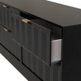 New York 4 Drawer Bed Box with Gold Handles