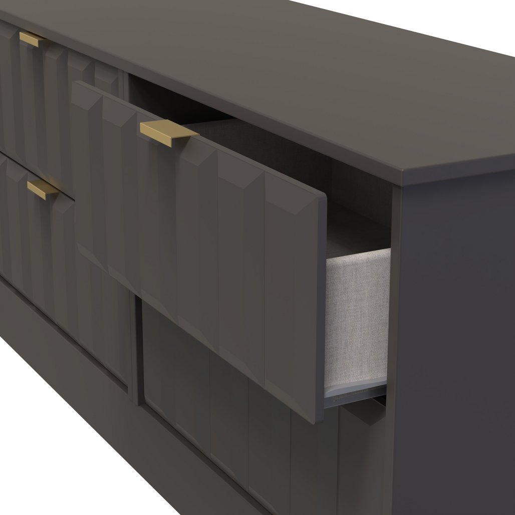 New York 4 Drawer Bed Box with Gold Handles