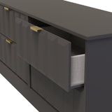 New York 4 Drawer Bed Box with Gold Handles