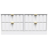 New York 4 Drawer Bed Box with Gold Handles