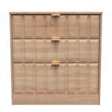 New York 3 Drawer Deep Chest with Gold Handles