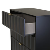 New York 3 Drawer Deep Chest with Gold Handles