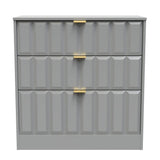 New York 3 Drawer Deep Chest with Gold Handles
