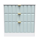 New York 3 Drawer Deep Chest with Gold Handles