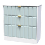 New York 3 Drawer Deep Chest with Gold Handles