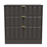 New York 3 Drawer Deep Chest with Gold Handles