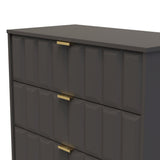 New York 3 Drawer Deep Chest with Gold Handles