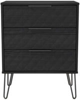 Harlequin 3 Drawer Midi Chest with Black Hairpin Legs