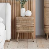 Noah Rattan 2 Drawer Bedside Table