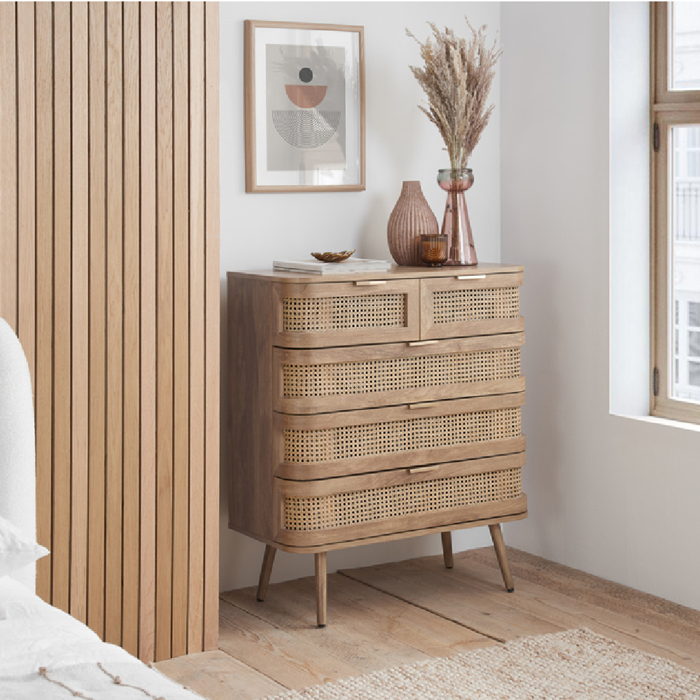 Noah Rattan 5 Drawer Chest