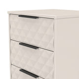 Harlequin 5 Drawer Bedside Table with Black Hairpin Legs