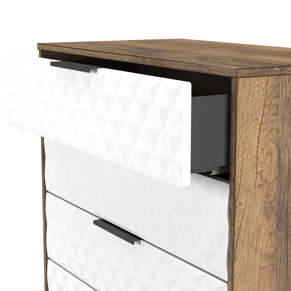 Harlequin 4 Drawer Chest with Black Hairpin Legs
