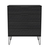 Harlequin 4 Drawer Chest with Black Hairpin Legs