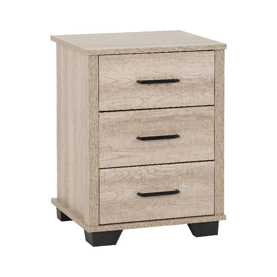 Oliver 3 Drawer Bedside