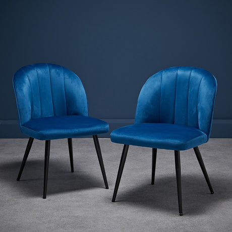 Orla Pair of Velvet Dining Chairs