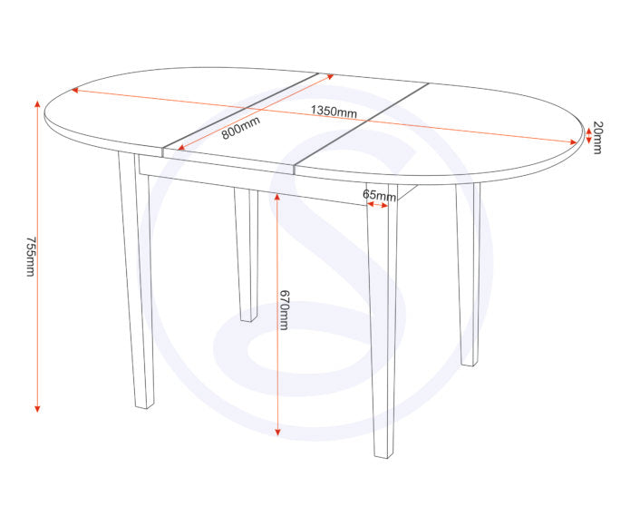 Oxford Extending Dining Table Set with 4 Chairs