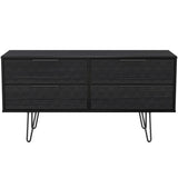 Harlequin 4 Drawer Bed Box with Black Hairpin Legs