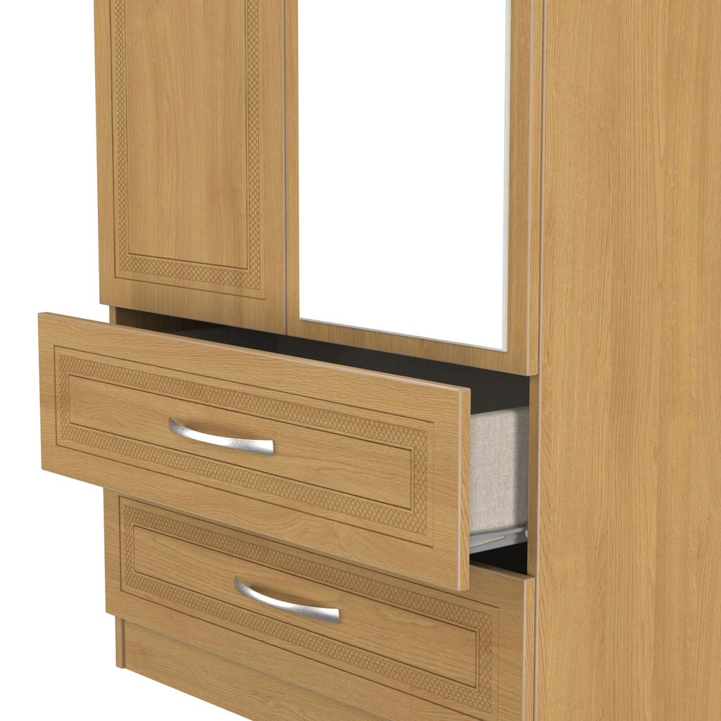 Dorset Mirrored 2 Door 2 Drawer Wardrobe