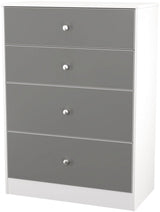 Pastel 4 Drawer Deep Chest Dresser