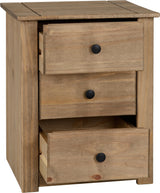 Panama 3 Drawer Bedside Chest