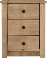 Panama 3 Drawer Bedside Chest