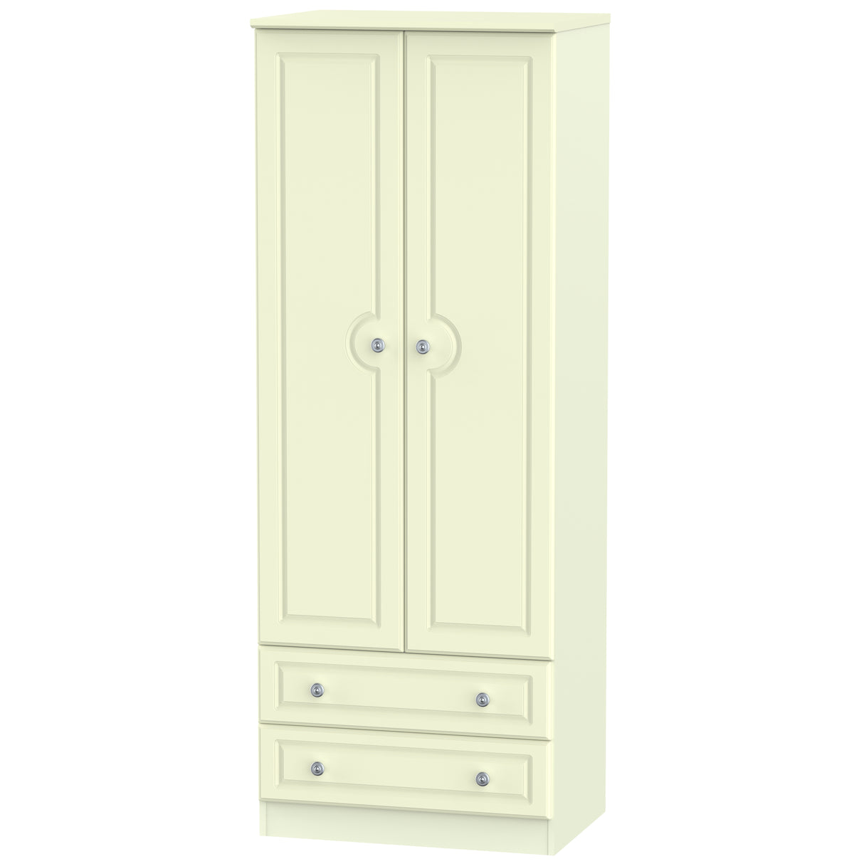 Pembroke Cream Tall 2 Door 2 Drawer Wardrobe