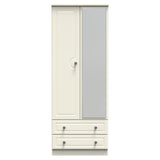 Pembroke Cream 2 Door 2 Drawer Mirrored Wardrobe