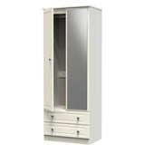 Pembroke Cream 2 Door 2 Drawer Mirrored Wardrobe