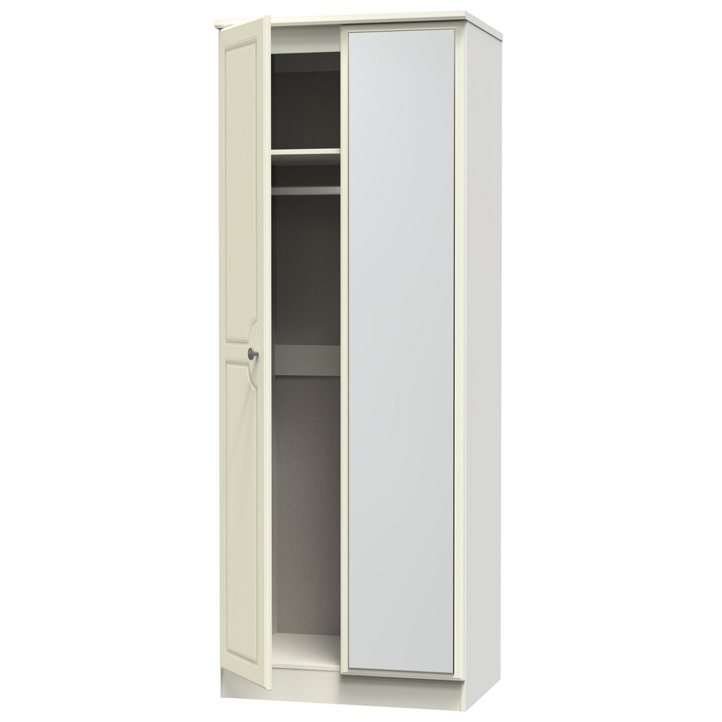 Pembroke Tall Mirrored 2 Door Double Wardrobe